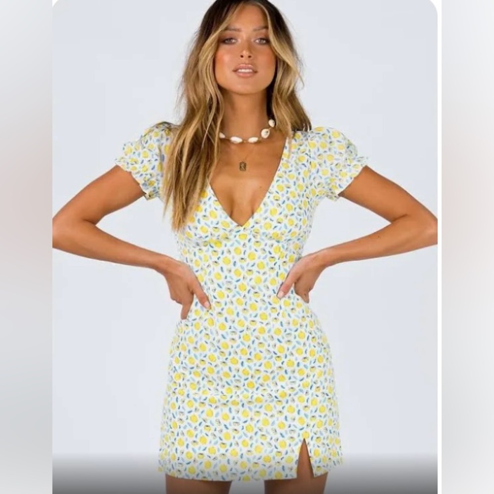 Princess Polly Kasey Mini Dress- Yellow